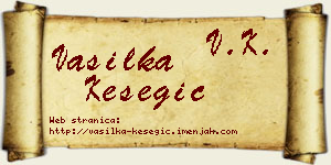 Vasilka Kesegić vizit kartica